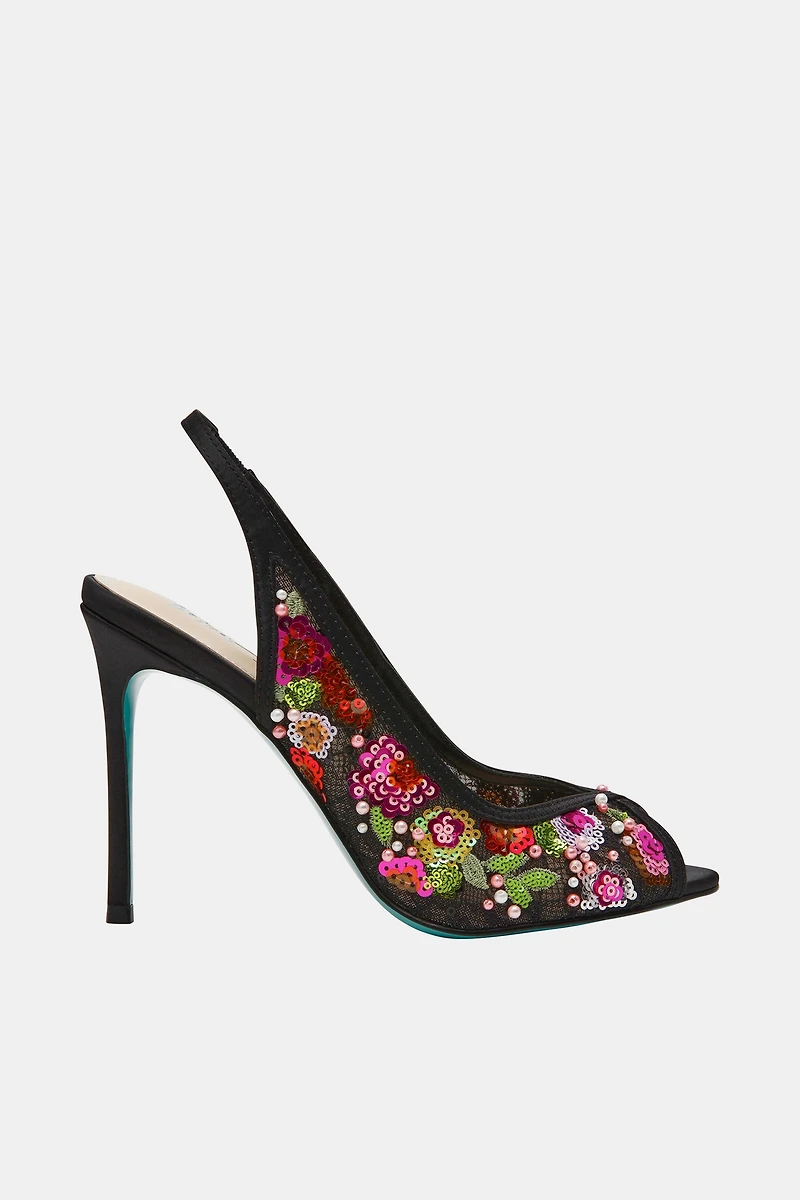 Betsey Johnson Gerri Sequin Heels