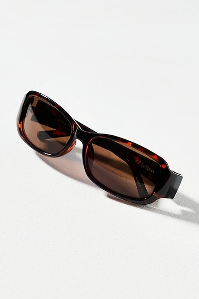 Le Specs Gigglemug Rectangle Wrapped Sunglasses