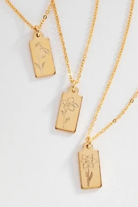 Set & Stones Tawney Birth Flower Necklace