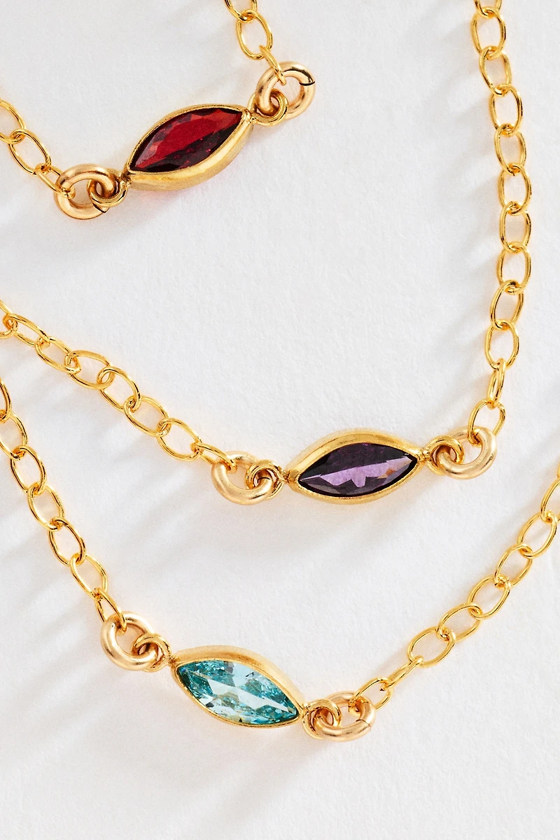 Set & Stones Marquise Birthstone Bracelet