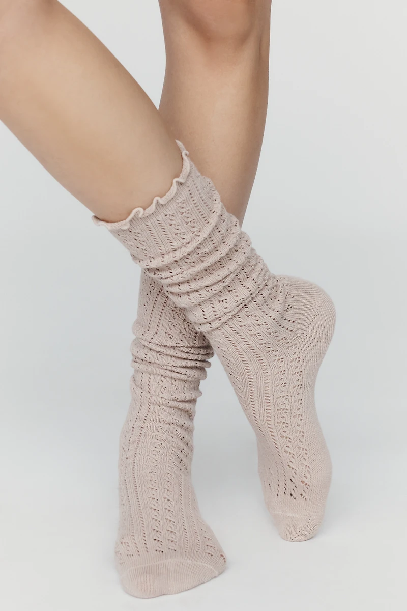 By Anthropologie Pointelle Knee-High Socks