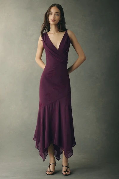 BHLDN Velvet Burnout Maxi Dress