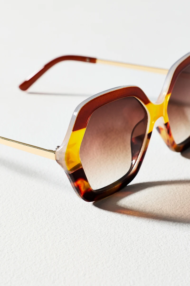 I-SEA Large Geometric Sunglasses