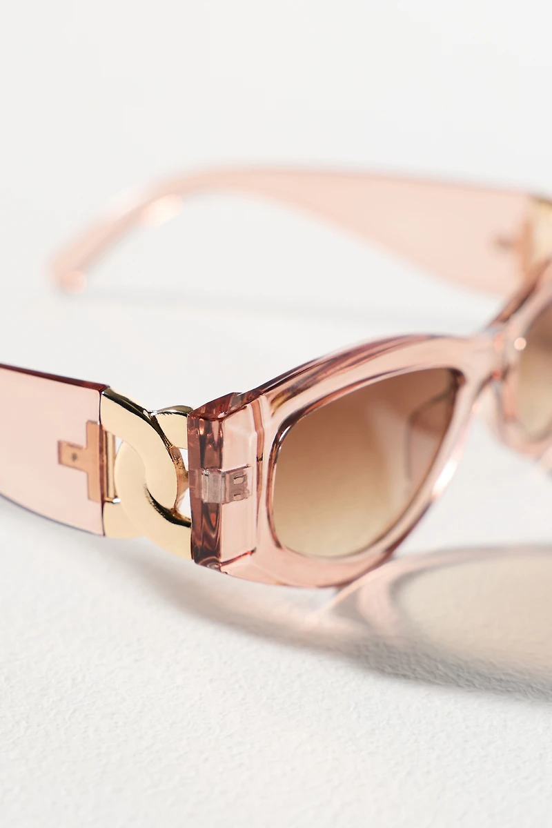 I-SEA Rectangle Jelly Translucent Sunglasses