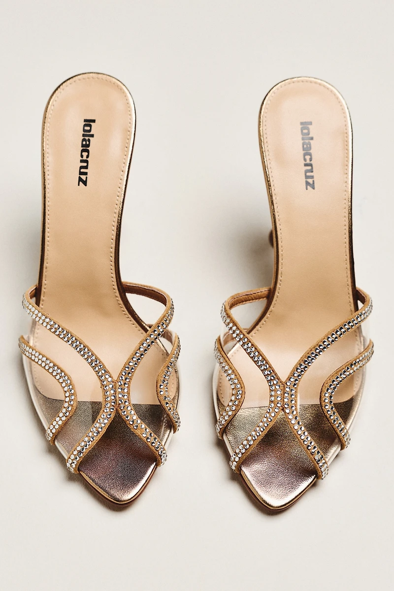 Lola Cruz Rhinestone Heels