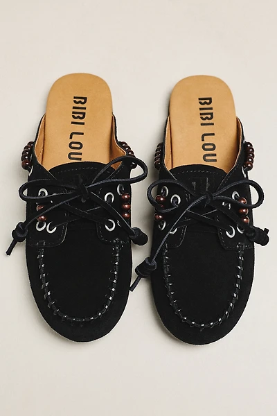 Bibi Lou Beaded Moccasin Mules