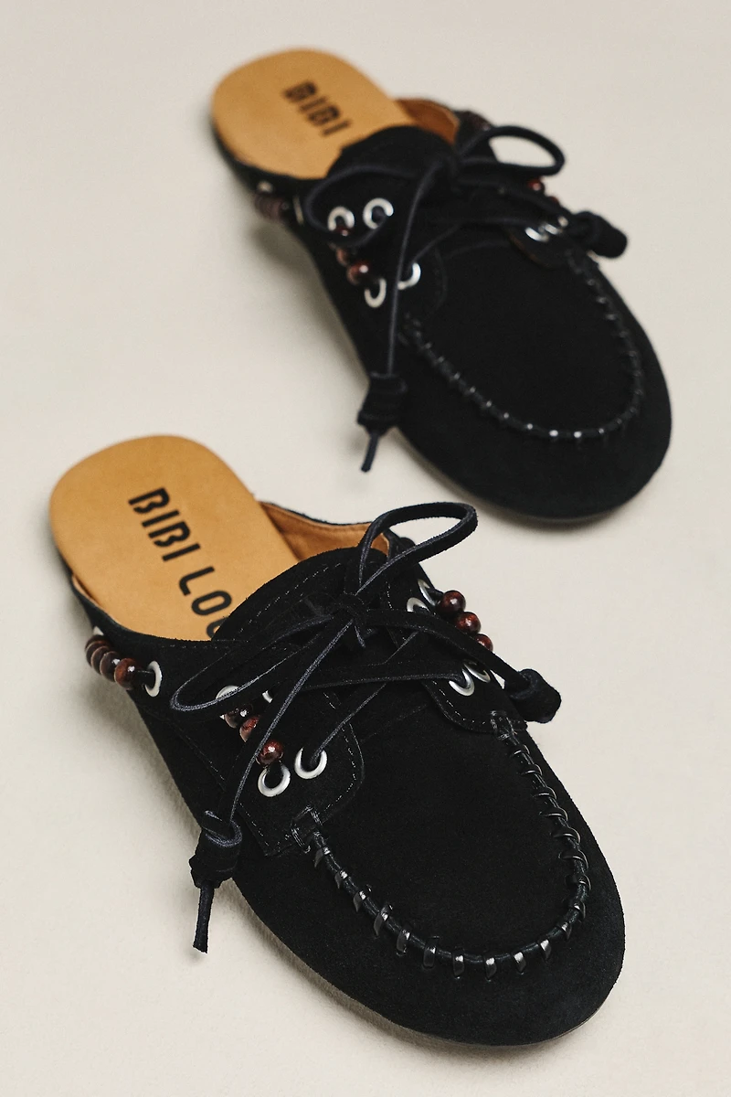 Bibi Lou Beaded Moccasin Mules