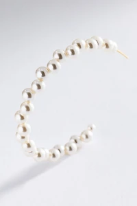 Large Pearl Hoops