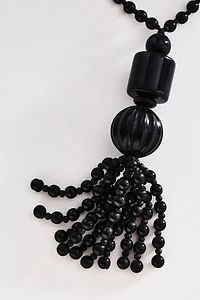 Beaded Tassel Pendant Necklace