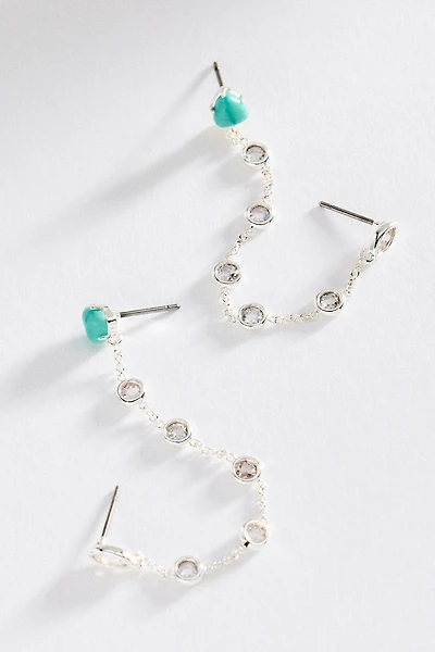 Ettika Double Piercing Turquoise Earrings