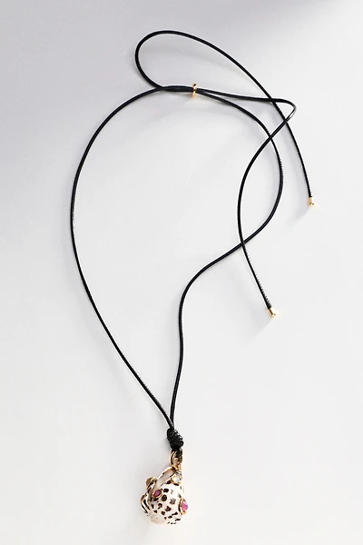 Corded Shell Pendant Necklace