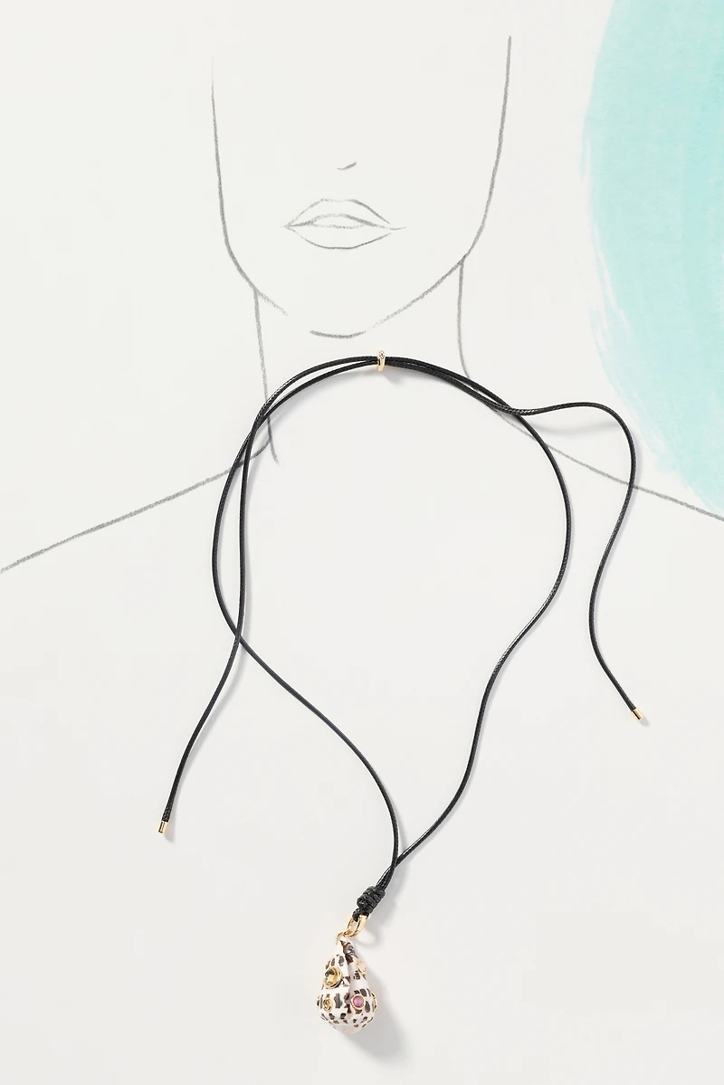 Corded Shell Pendant Necklace