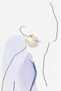 Drippy Pearl Hoop Earrings