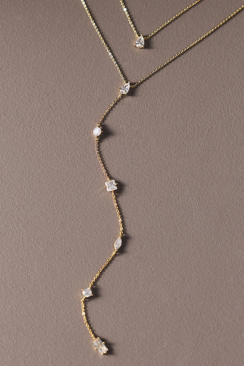 Set & Stones Layered Lariat Necklace