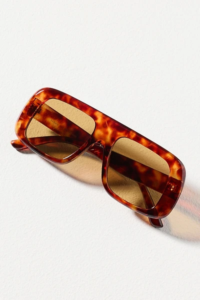 By Anthropologie Chunky Flat-Top Aviator Sunglasses