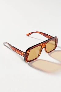 By Anthropologie Chunky Flat-Top Aviator Sunglasses