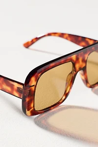 By Anthropologie Chunky Flat-Top Aviator Sunglasses