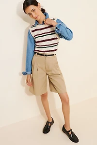 Polo Ralph Lauren Striped Cable Knit Sweater Vest
