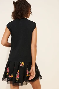 Sleeveless Cardigan Sweater Dress