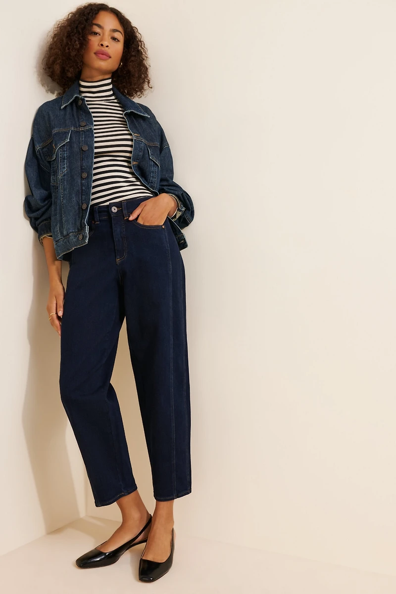 Universal Standard Dakota High-Rise Tapered Ankle Jeans