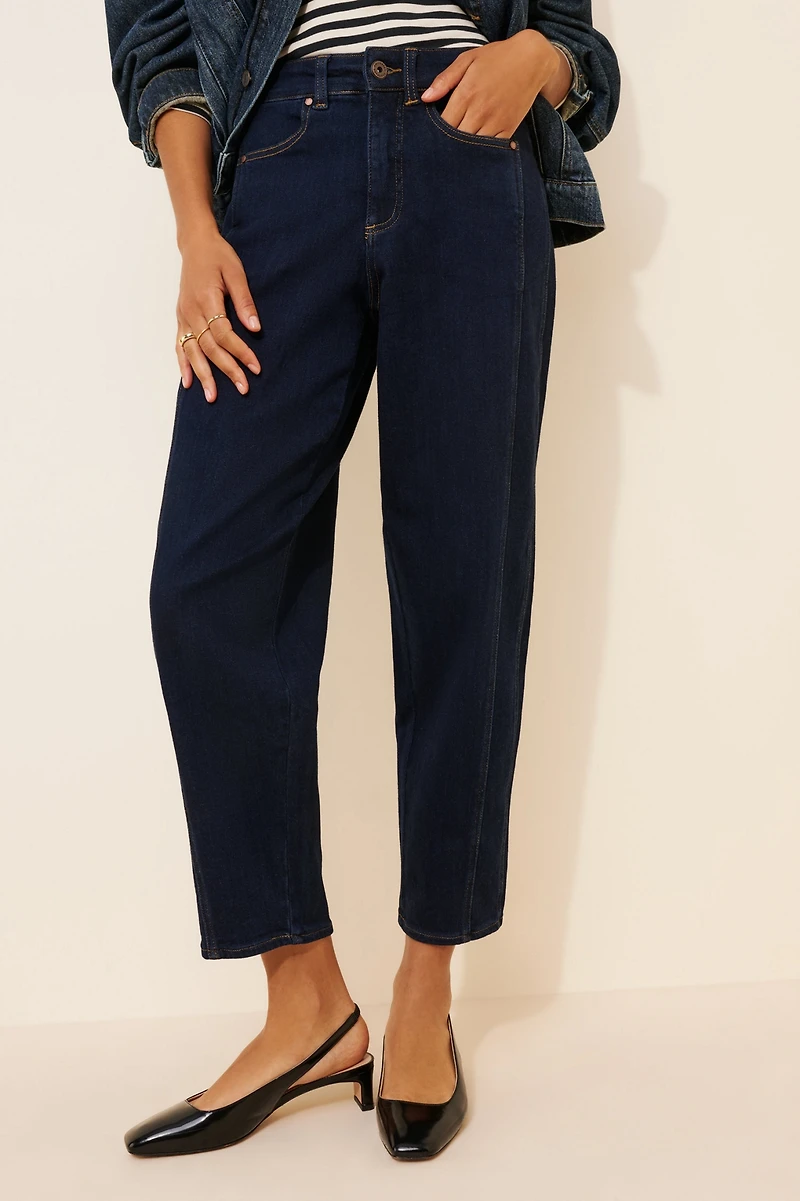 Universal Standard Dakota High-Rise Tapered Ankle Jeans