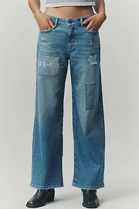 Pilcro Low-Rise Wide-Leg Jeans