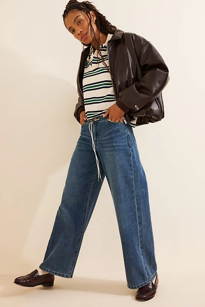 Habitual Jade Drawstring Wide-Leg Jeans