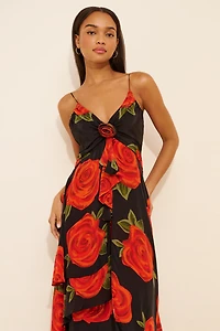 FARM Rio Latin Roses Flower Sleeveless Maxi Dress