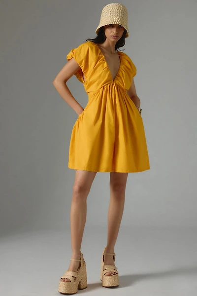 Ruched V-Neck Romper