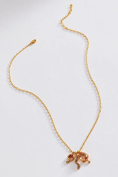 Stone Cluster Pendant Necklace