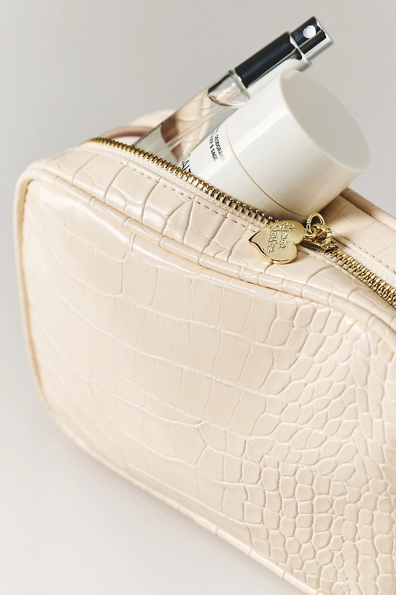 Frasier Sterling Croc Medium Pouch