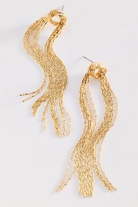 Chain Fringe Drop Earrings