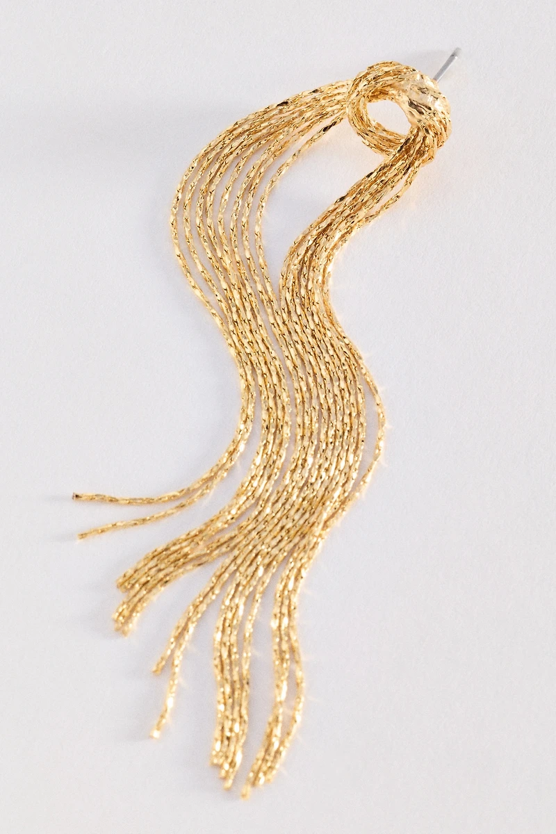 Chain Fringe Drop Earrings