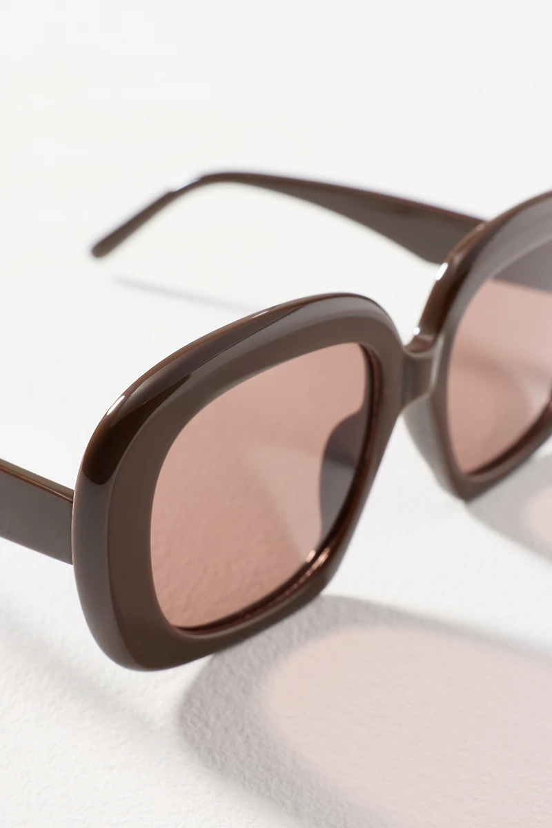 By Anthropologie Oversized Square Retro Sunglasses