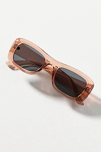 By Anthropologie Flat-Top Curved Rectangle Sunglasses