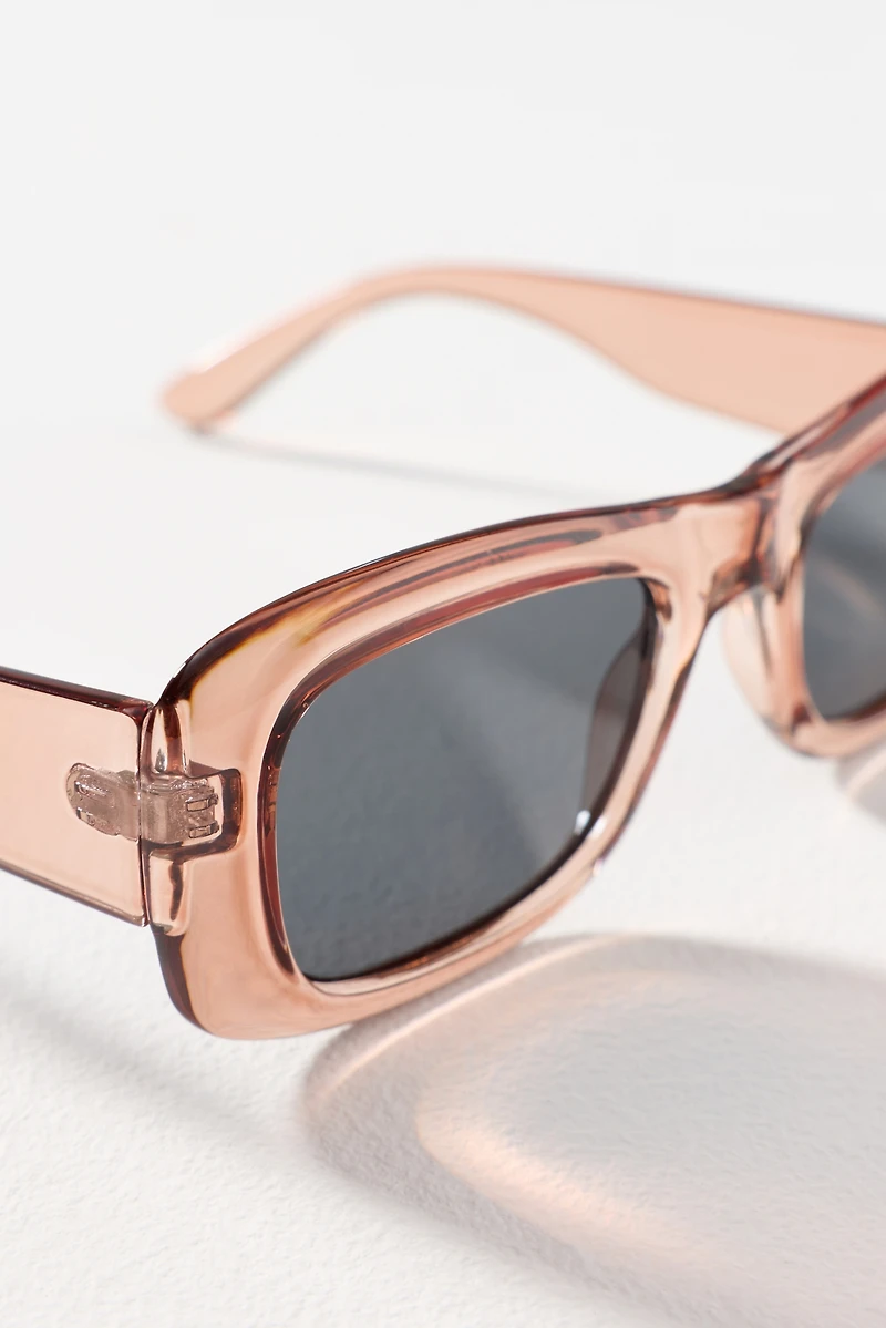 By Anthropologie Flat-Top Curved Rectangle Sunglasses