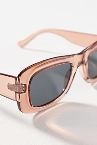 By Anthropologie Flat-Top Curved Rectangle Sunglasses