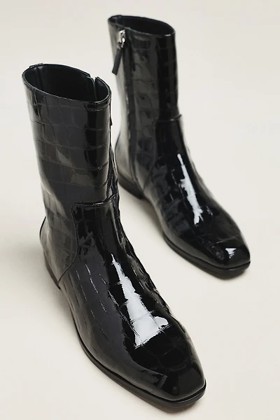 Black Suede Studio Aries Leather Boots