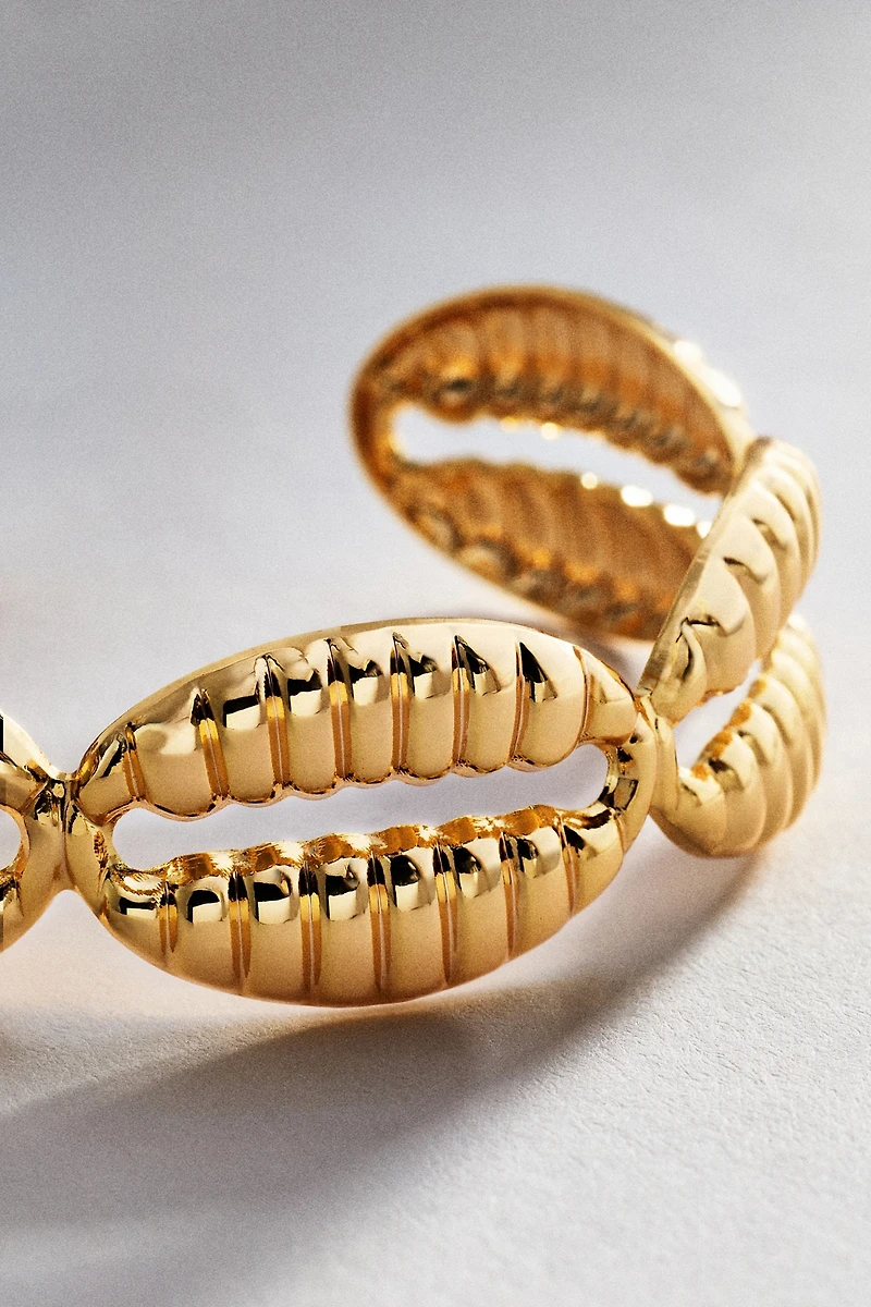 Metal Shell Cuff Bracelet