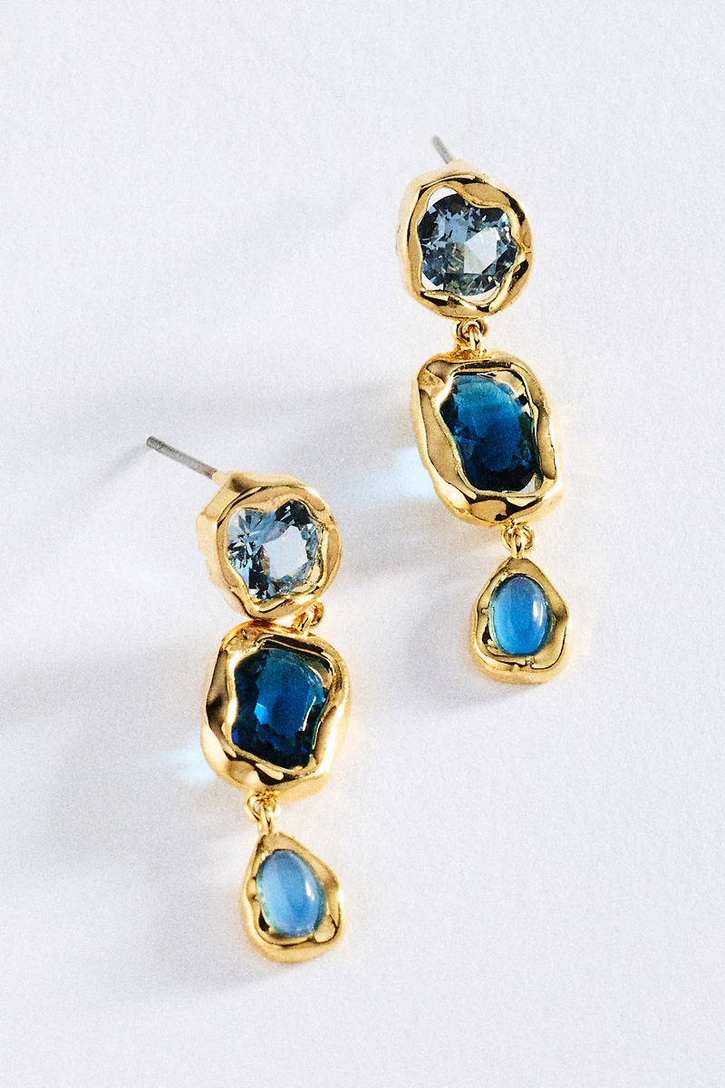 Bold Gemstone Drop Earrings