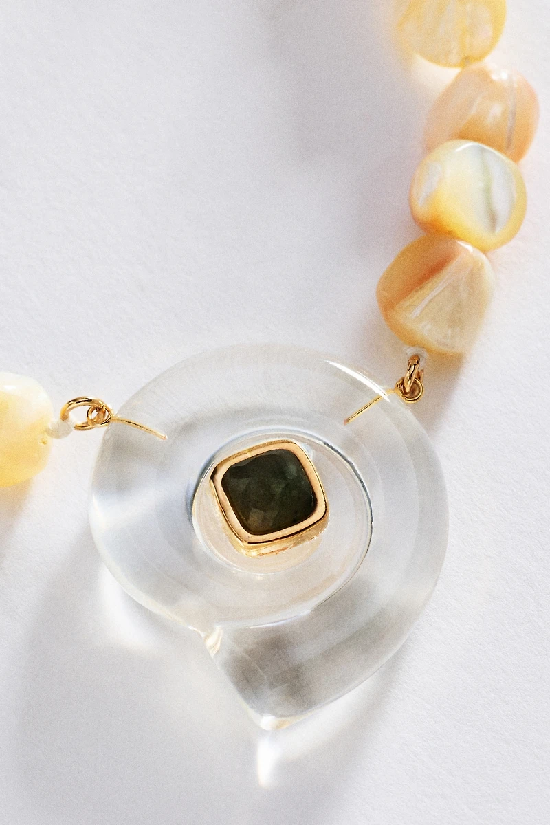 Icon Pendant Beaded Necklace