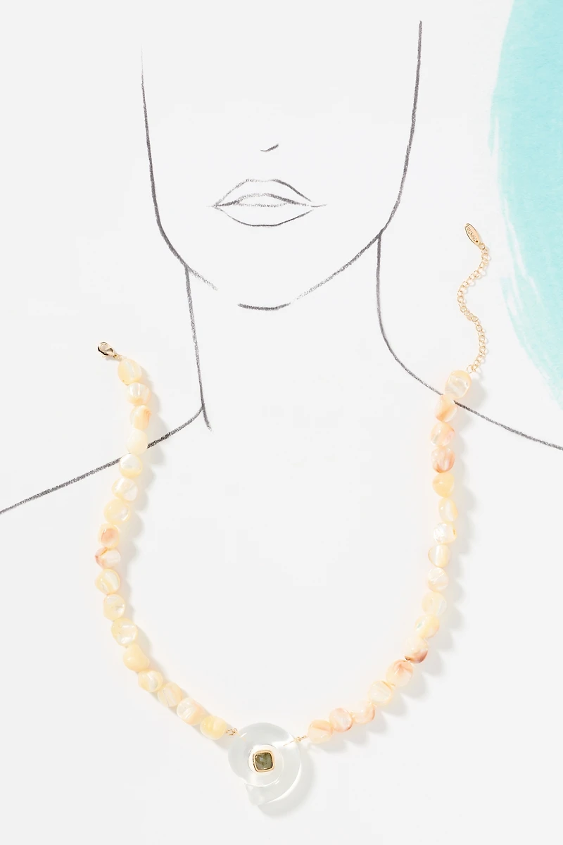 Icon Pendant Beaded Necklace