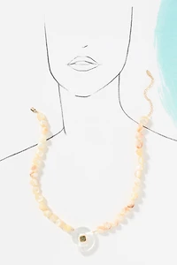 Icon Pendant Beaded Necklace