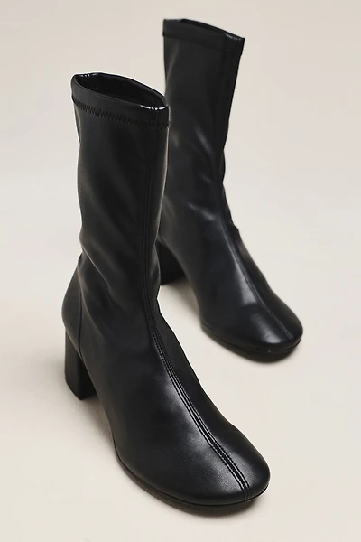 Maeve Block Heel Sock Boots