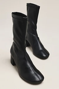 Maeve Block Heel Sock Boots