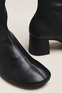 Maeve Block Heel Sock Boots