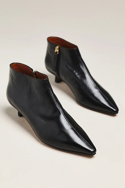 Maeve Pointed-Toe Leather Ankle Boots