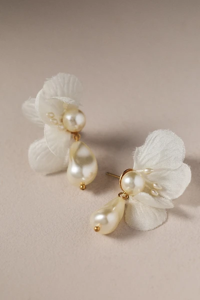 Twigs & Honey Silk Petal Baroque Pearl Earrings