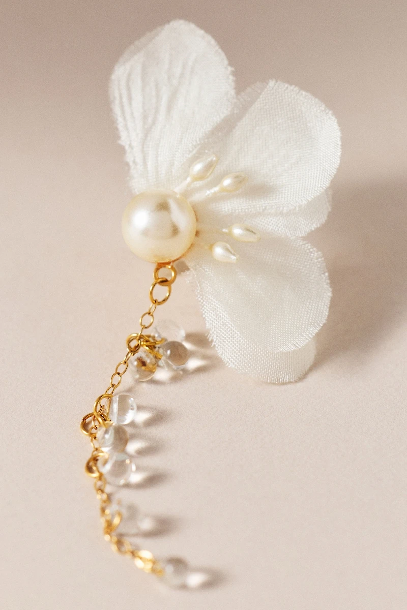 Twigs & Honey Silk Petal Crystal Dangling Earrings