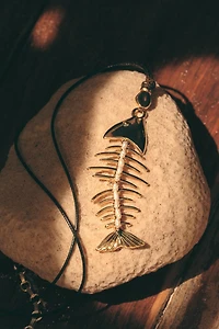 Fish Pendant Cord Necklace